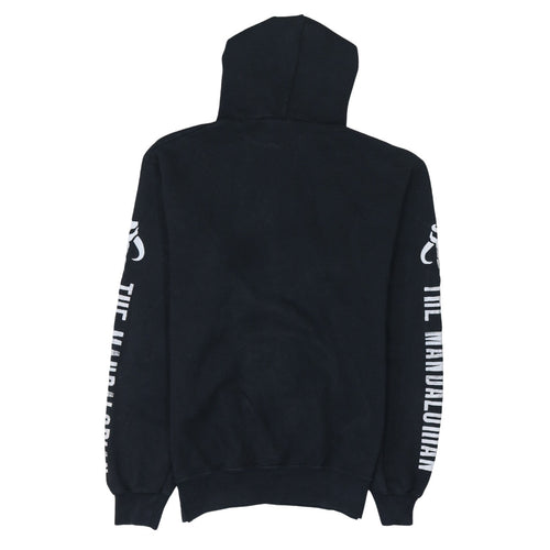 Nastrovia Mens Black The Mandalorian Pullover Hoodie Size S