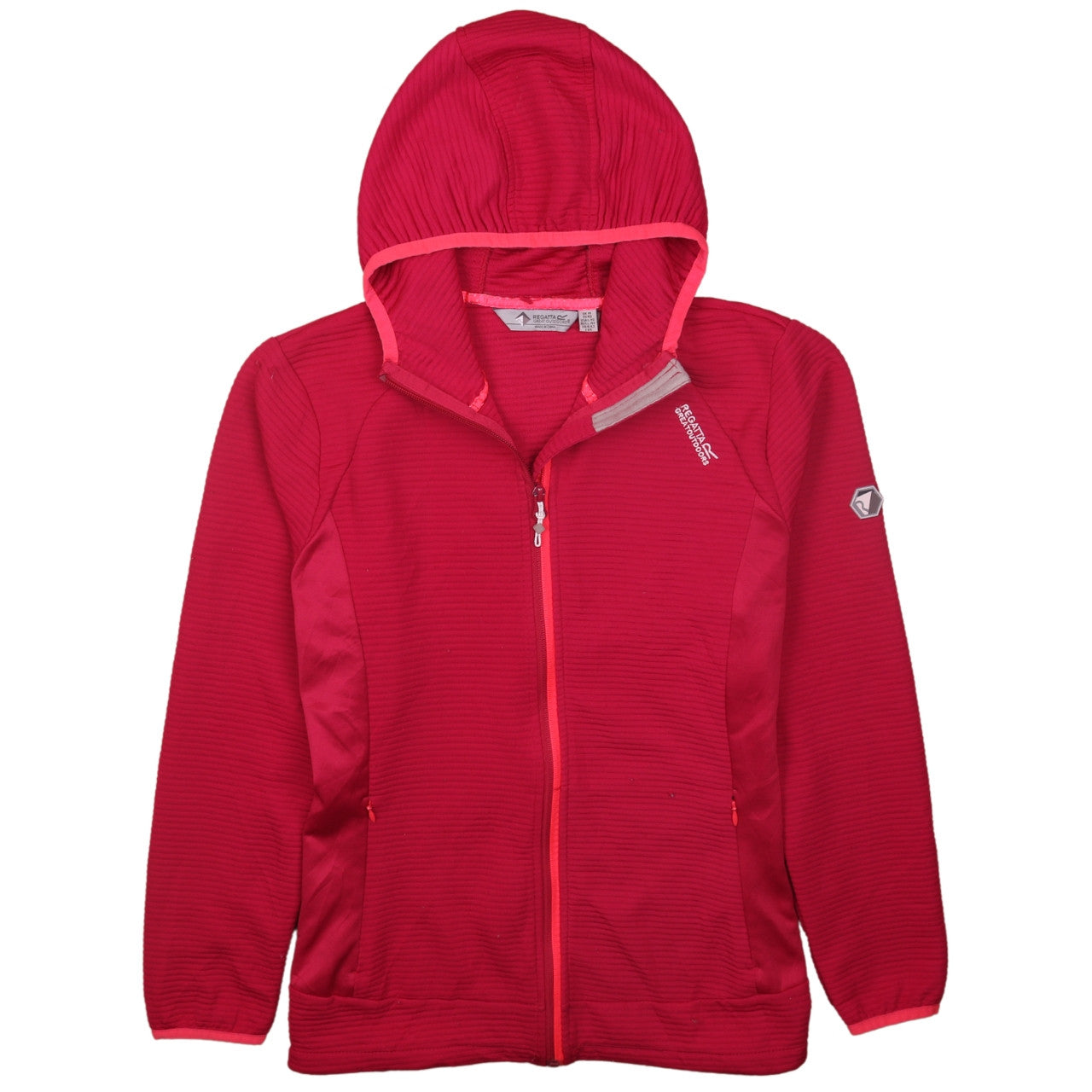 Regatta Women's Red Hooded Softshell Jacket Size 14 Lightweight