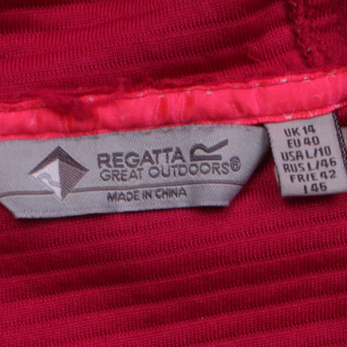 Regatta Women's Red Hooded Softshell Jacket Size 14 Lightweight