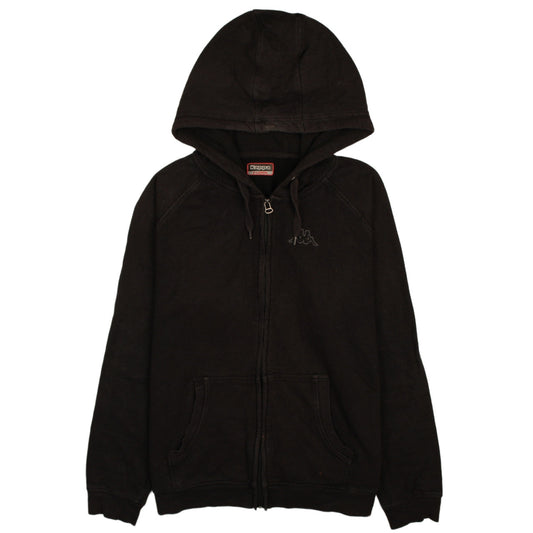Kappa Men's Black XL Full Zip Hoodie Cotton Blend