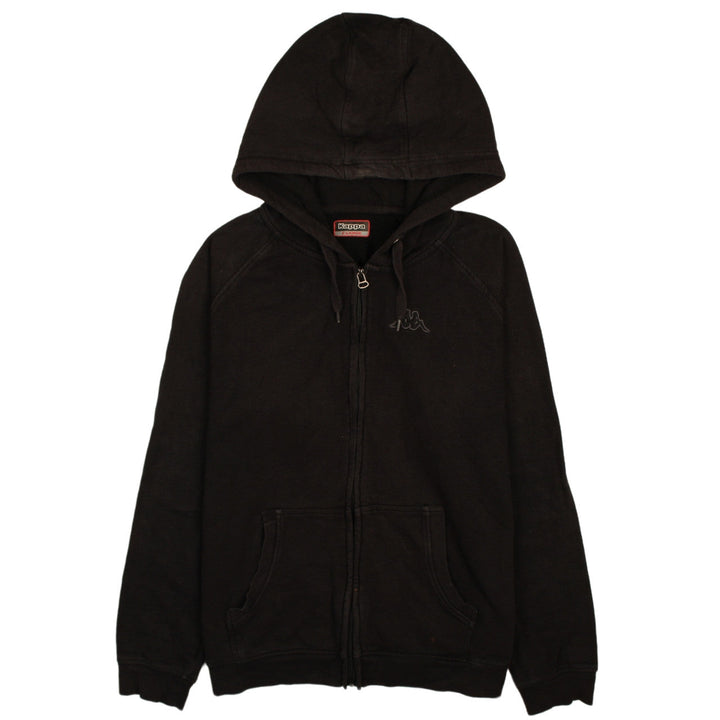 Kappa Men's Black XL Full Zip Hoodie Cotton Blend