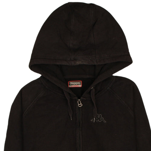 Kappa Men's Black XL Full Zip Hoodie Cotton Blend