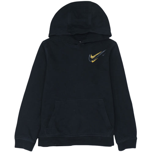 Nike Boys Black Pullover Hoodie 13-14 Years Logo Fleece Sweatshirt