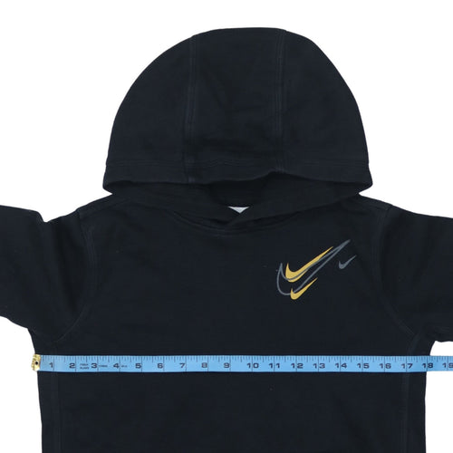Nike Boys Black Pullover Hoodie 13-14 Years Logo Fleece Sweatshirt