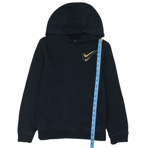 Nike Boys Black Pullover Hoodie 13-14 Years Logo Fleece Sweatshirt
