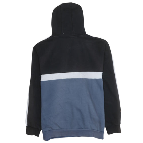 Adidas Men's Black Blue 1/2 Zip Hoodie M Regular Fit