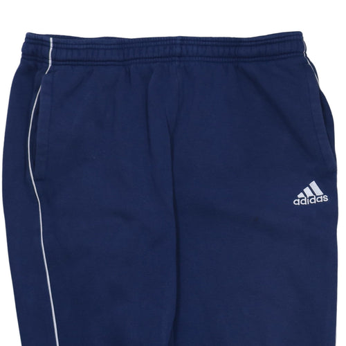 Adidas Men's Blue XL Jogger Sweatpants Elastic Waist Fleece Sports Trousers