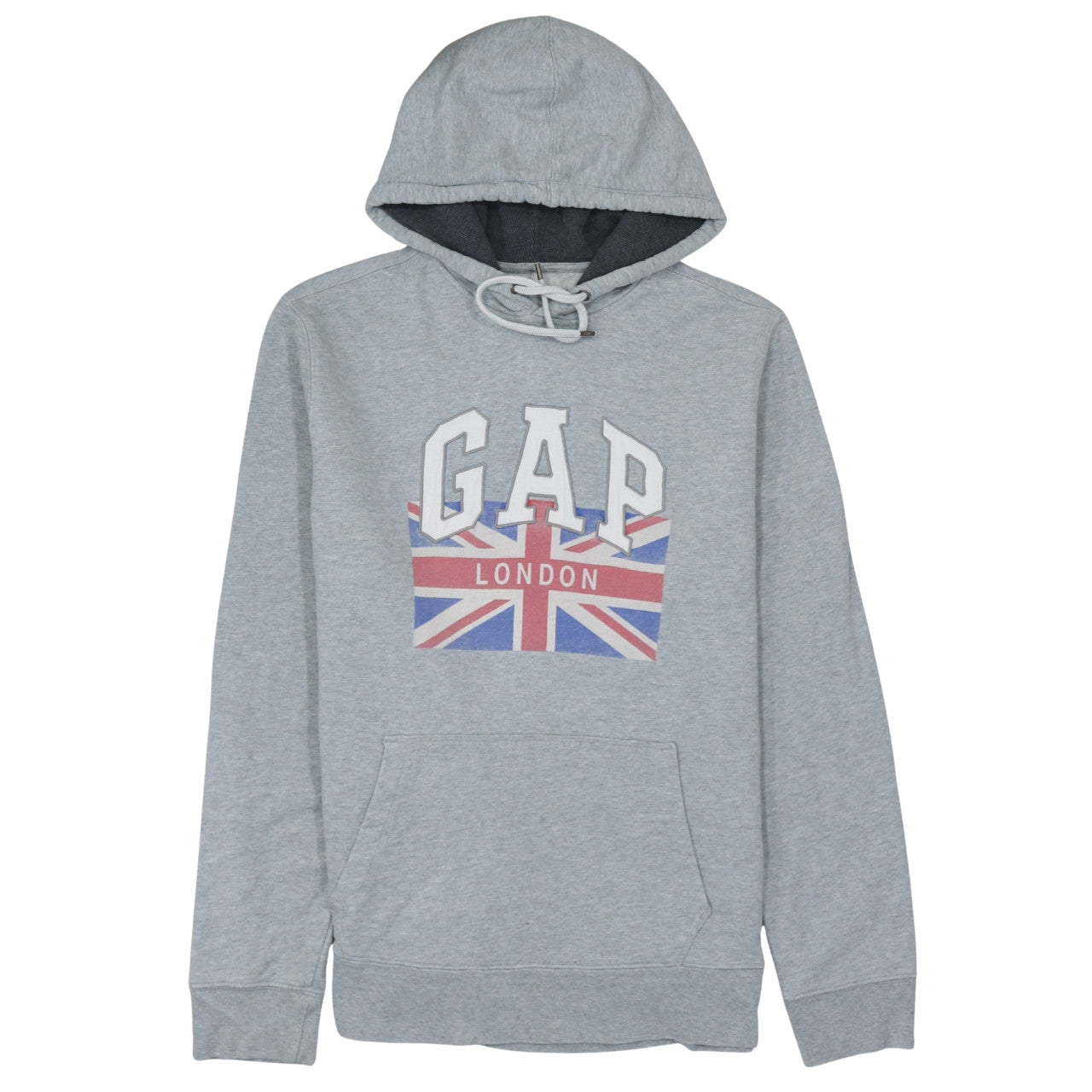 GAP Men's Grey London Logo Pullover Hoodie XL Classic Fit