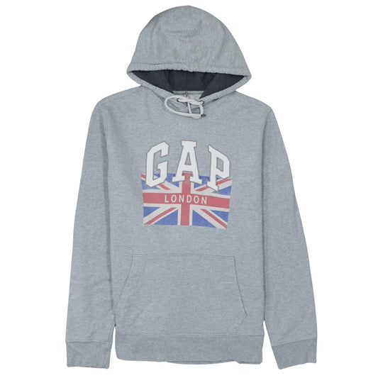 GAP Men's Grey London Logo Pullover Hoodie XL Classic Fit