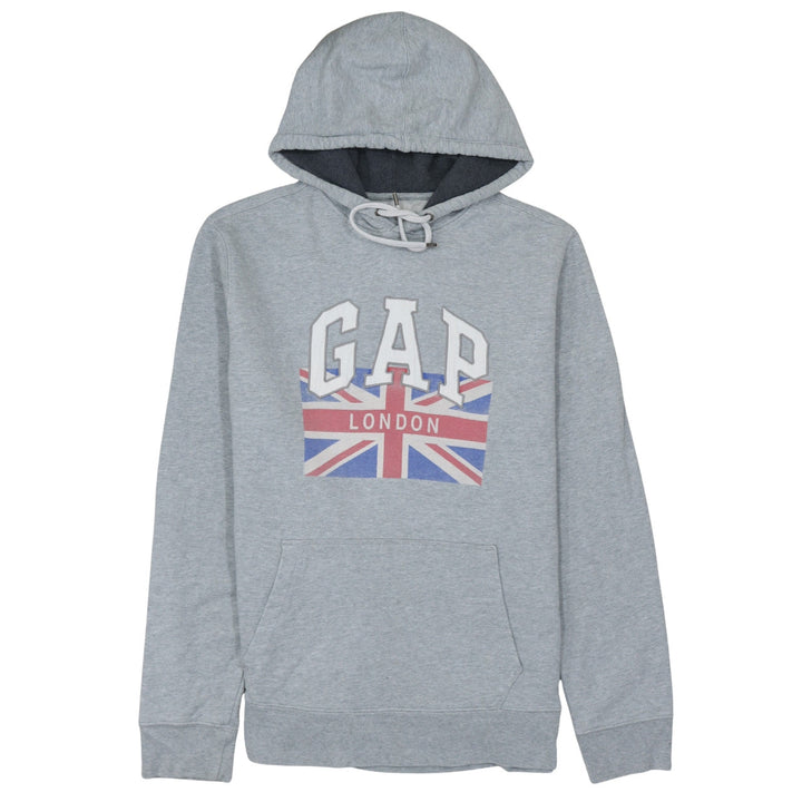 GAP Men's Grey London Logo Pullover Hoodie XL Classic Fit