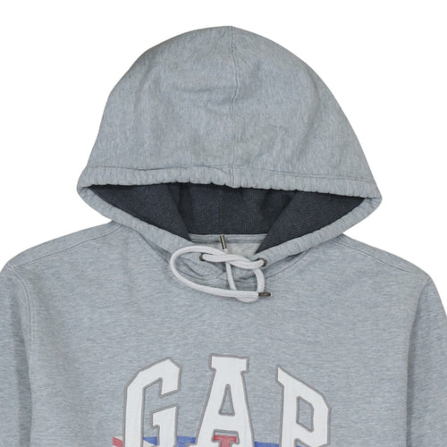 GAP Men's Grey London Logo Pullover Hoodie XL Classic Fit