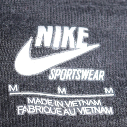Nike Sportswear Women's Black Henley Hoodie Size M Cotton Blend