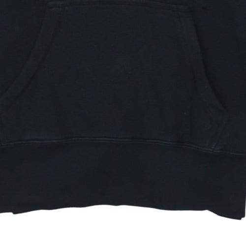 Nike Sportswear Women's Black Henley Hoodie Size M Cotton Blend