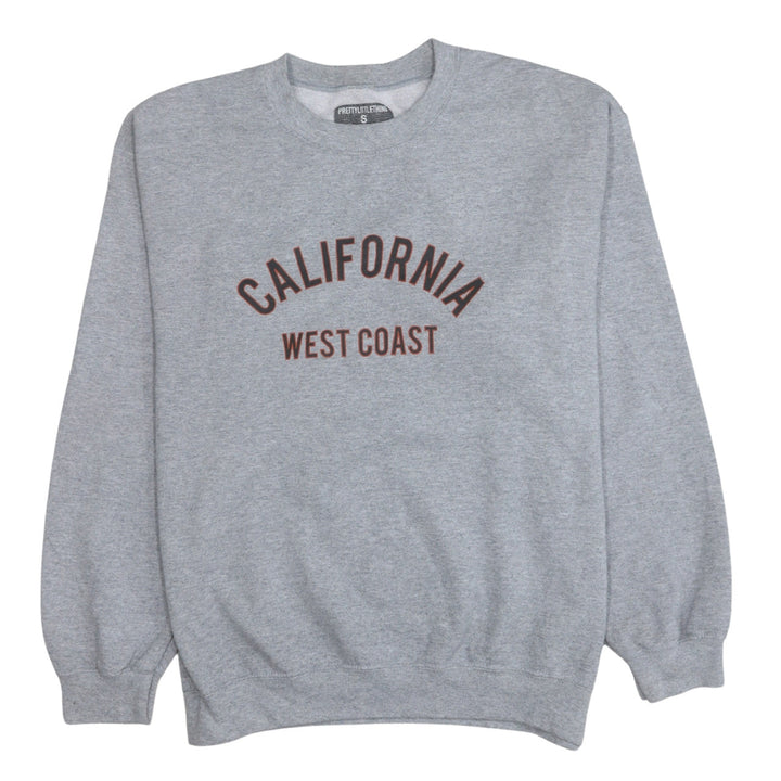 PrettyLittleThing Women's Grey California West Coast Sweatshirt Size S