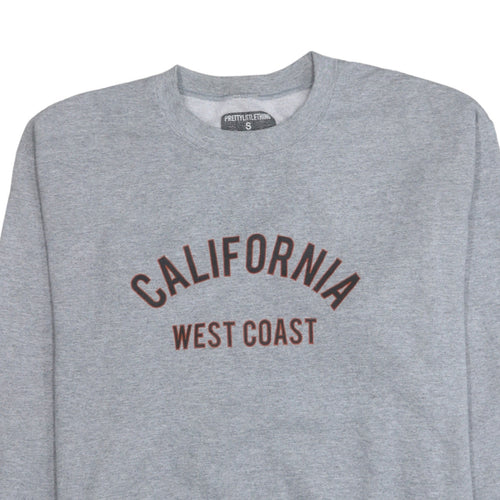 PrettyLittleThing Women's Grey California West Coast Sweatshirt Size S