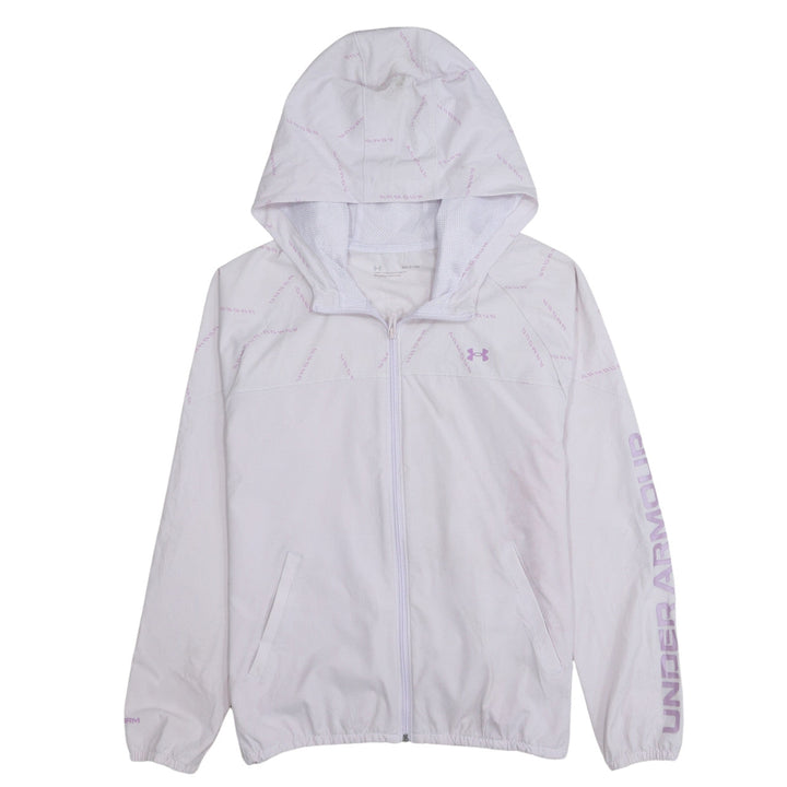 Under Armour Women's White Hooded Lightweight Sports Jacket Size S