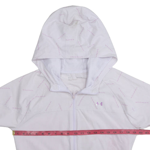 Under Armour Women's White Hooded Lightweight Sports Jacket Size S