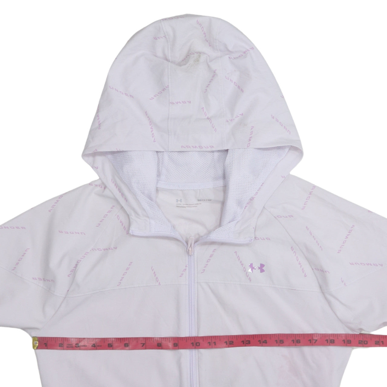 Under Armour Women's White Hooded Lightweight Sports Jacket Size S
