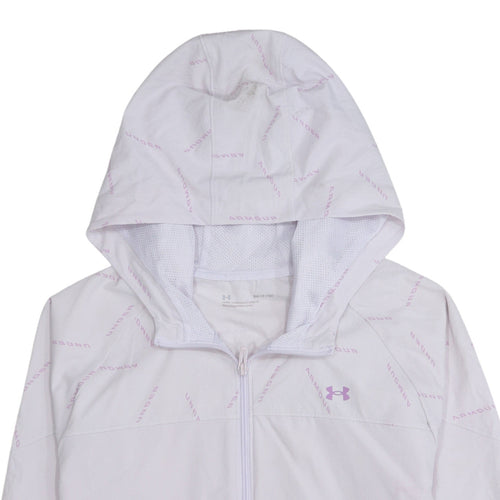 Under Armour Women's White Hooded Lightweight Sports Jacket Size S
