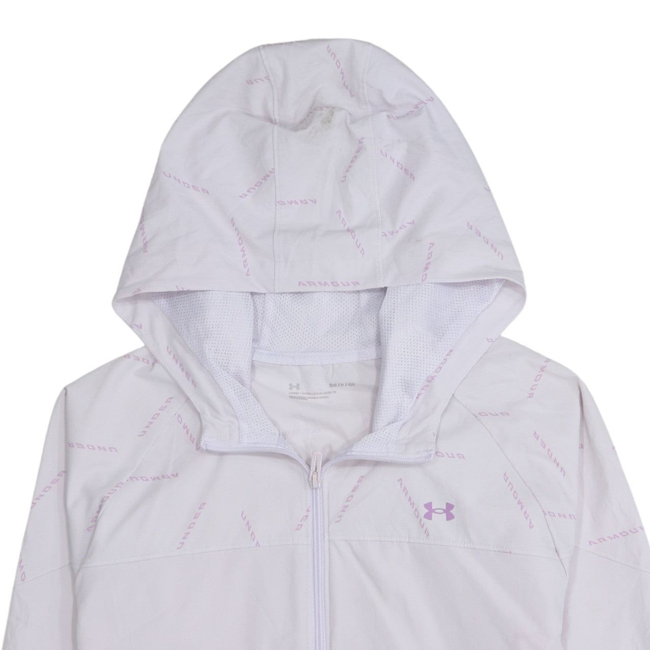 Under Armour Women's White Hooded Lightweight Sports Jacket Size S