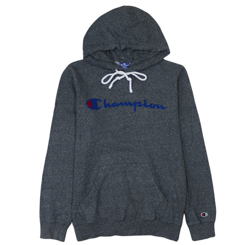Champion Men's Grey Small Pullover Hoodie with Logo
