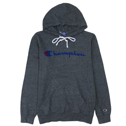 Champion Men's Grey Small Pullover Hoodie with Logo