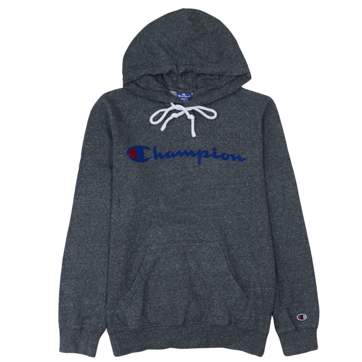 Champion Men's Grey Small Pullover Hoodie with Logo