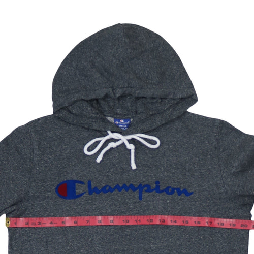 Champion Men's Grey Small Pullover Hoodie with Logo