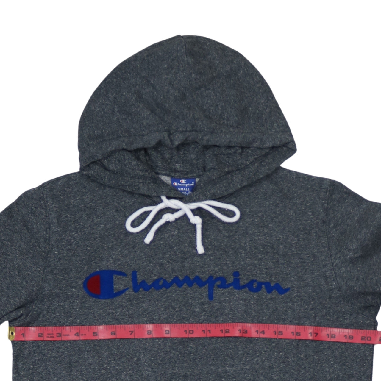 Champion Men's Grey Small Pullover Hoodie with Logo