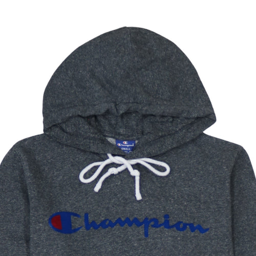 Champion Men's Grey Small Pullover Hoodie with Logo