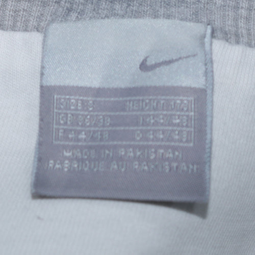 Nike Men's Grey Pullover Sweatshirt S Crew Neck Fleece Regular Fit