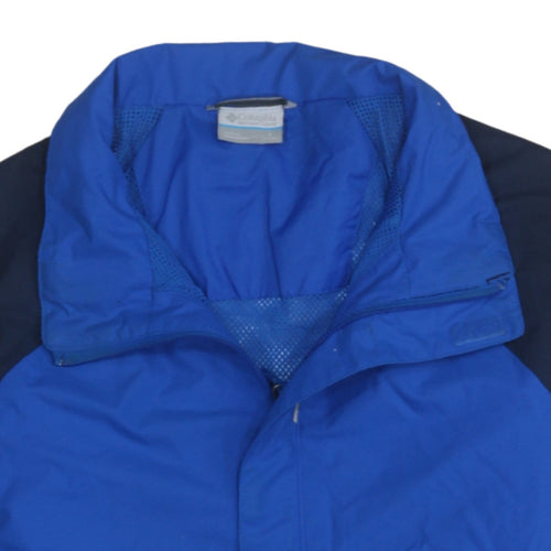 Columbia Mens Blue Windbreaker Jacket L Lightweight Outdoor Coat