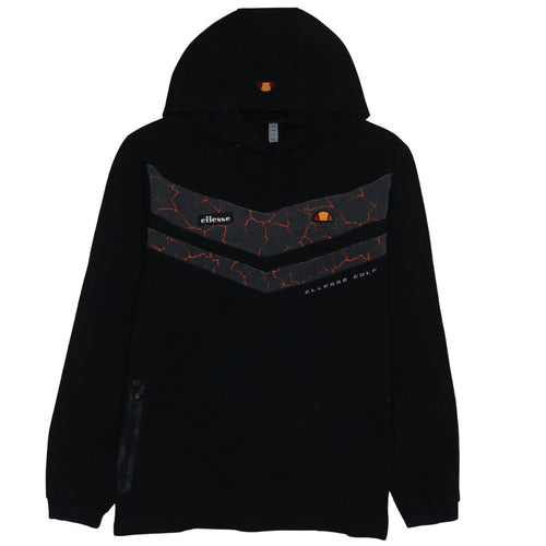 Ellesse Men’s Black 2XL Pullover Hoodie with Logo Detail
