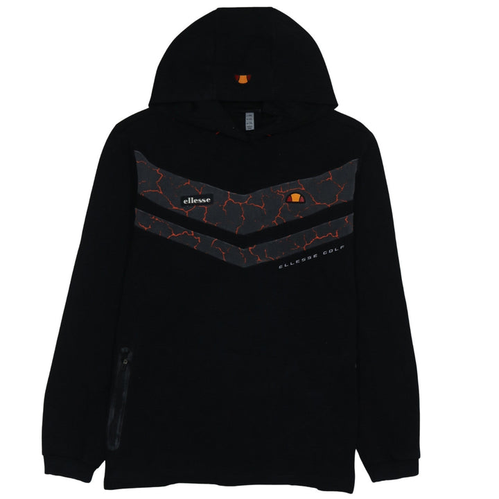Ellesse Men’s Black 2XL Pullover Hoodie with Logo Detail