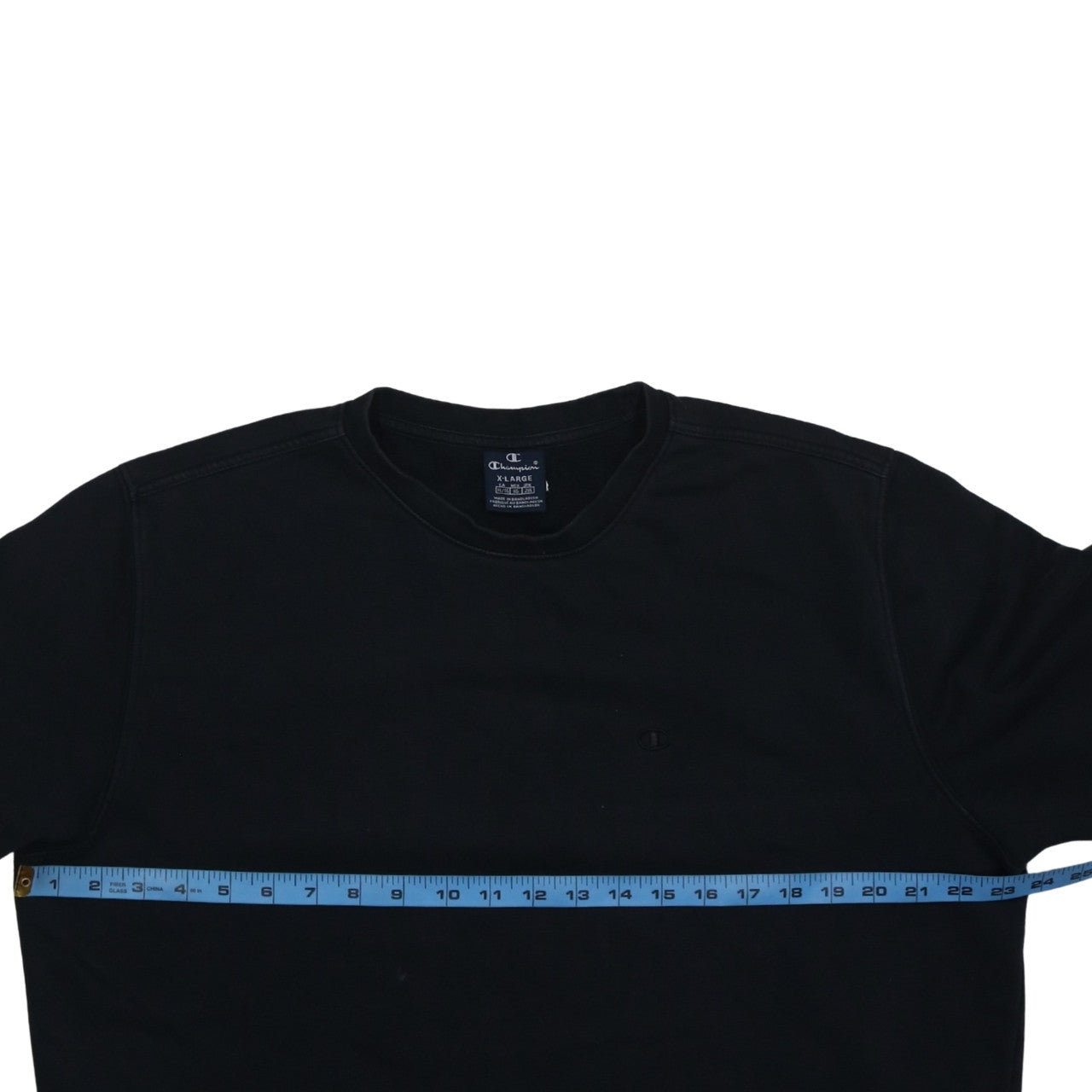 Champion Men Black XL Crew Neck Pullover Sweatshirt Fleece