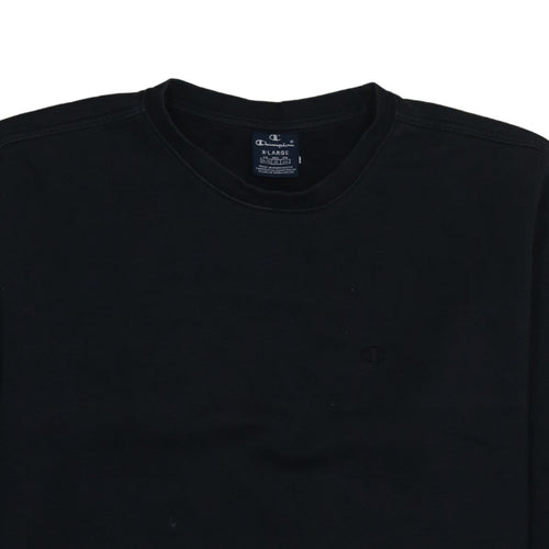 Champion Men Black XL Crew Neck Pullover Sweatshirt Fleece
