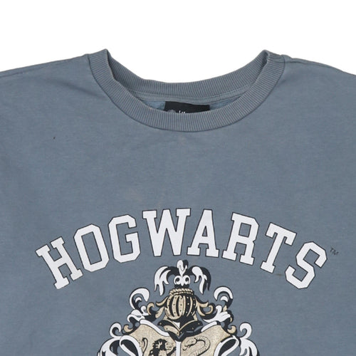 Harry Potter Women Grey Hogwarts Crest Sweatshirt Size 12-14 M