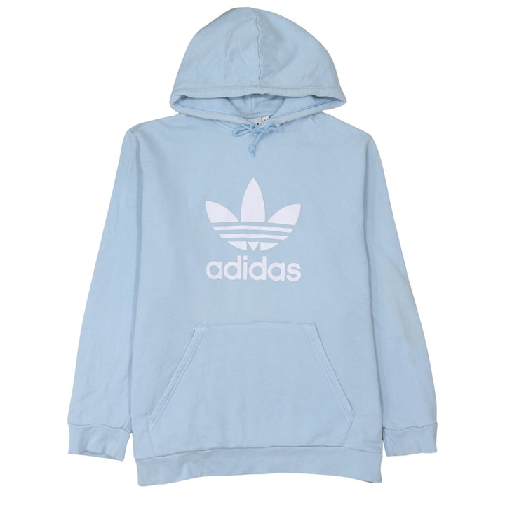 Adidas Men's Blue XL Pullover Hoodie with Trefoil Logo