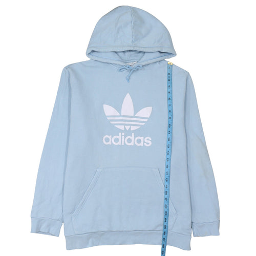 Adidas Men's Blue XL Pullover Hoodie with Trefoil Logo