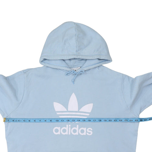 Adidas Men's Blue XL Pullover Hoodie with Trefoil Logo
