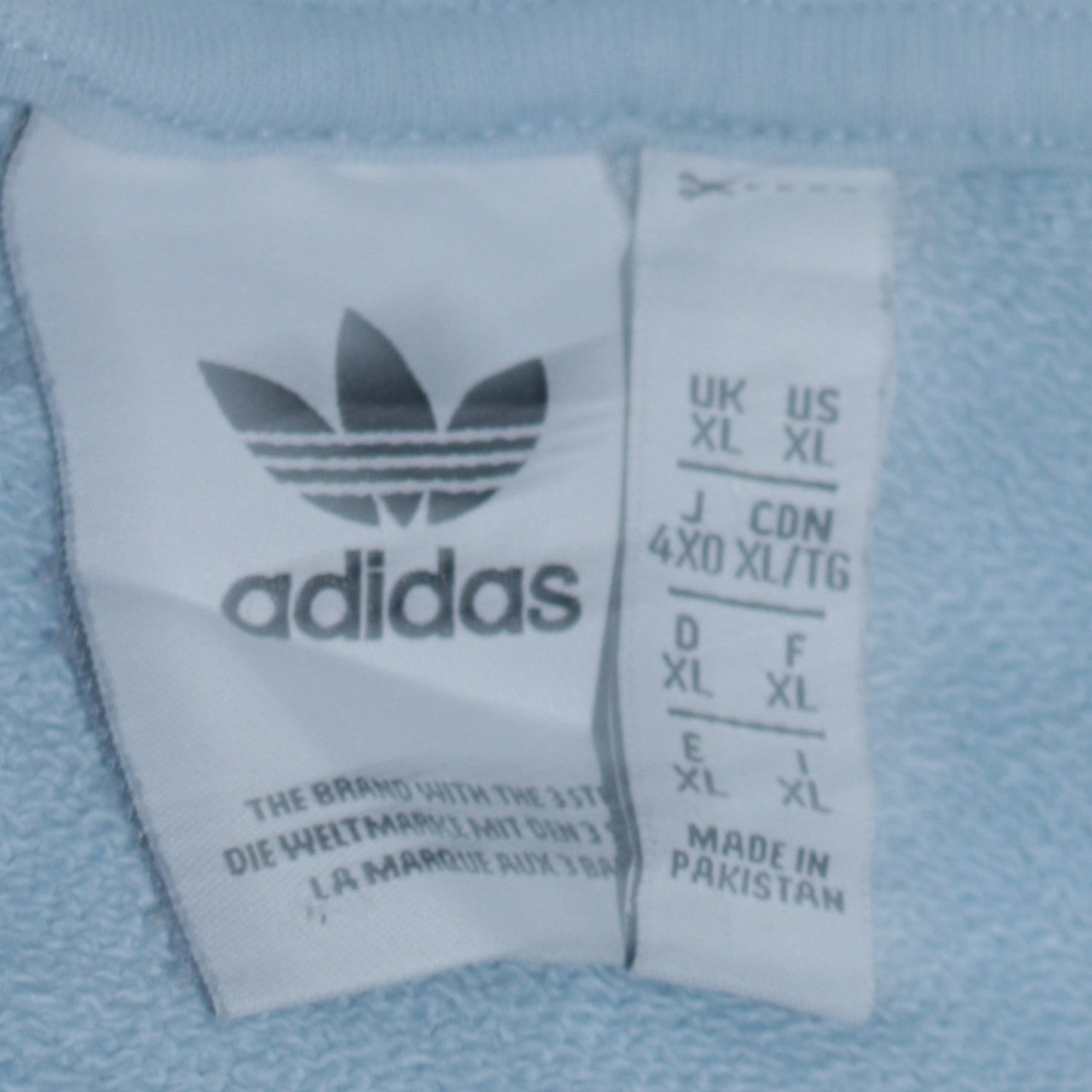 Adidas Men's Blue XL Pullover Hoodie with Trefoil Logo