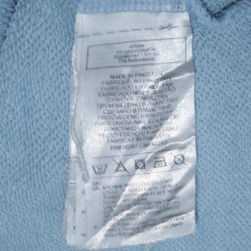 Adidas Men's Blue XL Pullover Hoodie with Trefoil Logo