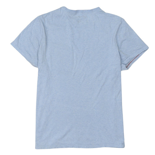 Tommy Hilfiger Men Blue Cotton Crew Neck Pocket T-Shirt Size S