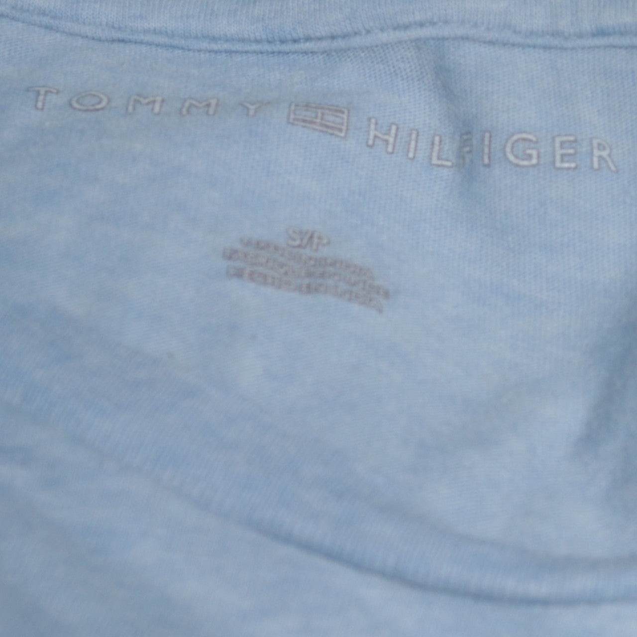 Tommy Hilfiger Men Blue Cotton Crew Neck Pocket T-Shirt Size S