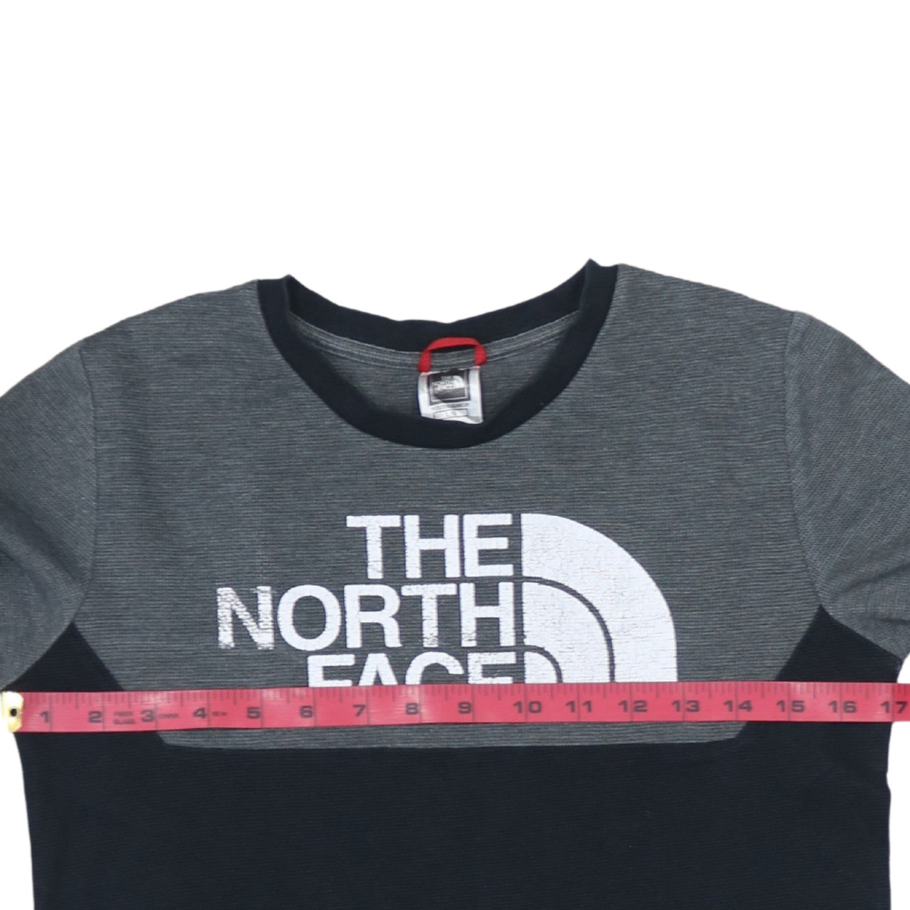 The North Face Boys Grey Long Sleeve Logo Cotton T-Shirt Size L
