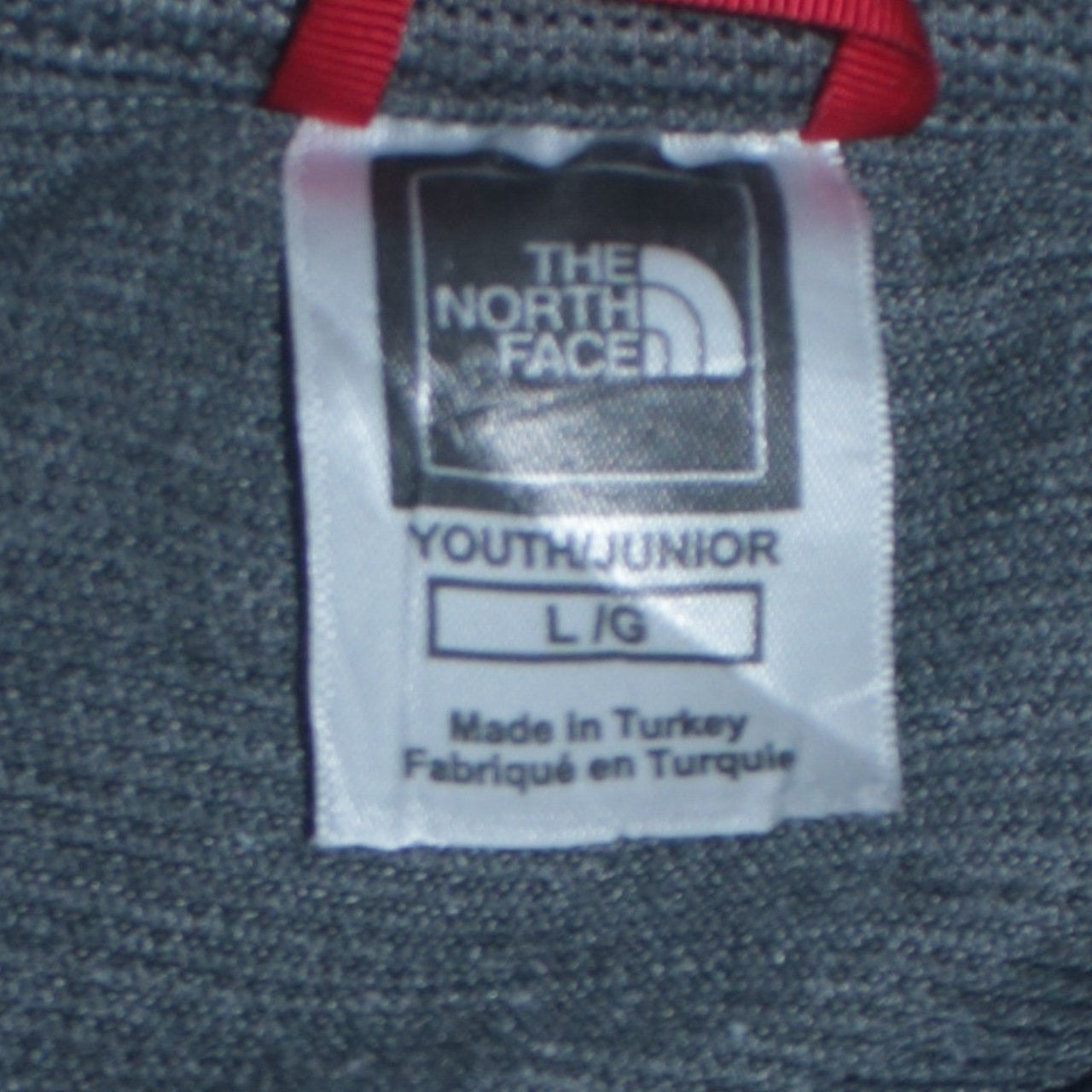 The North Face Boys Grey Long Sleeve Logo Cotton T-Shirt Size L