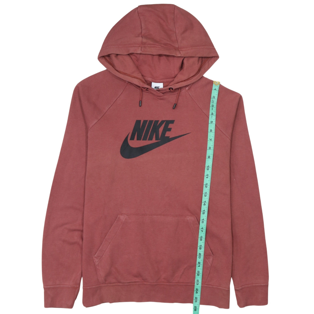 Nike Men's Brown Pullover Hoodie L Logo Fleece Sweatshirt