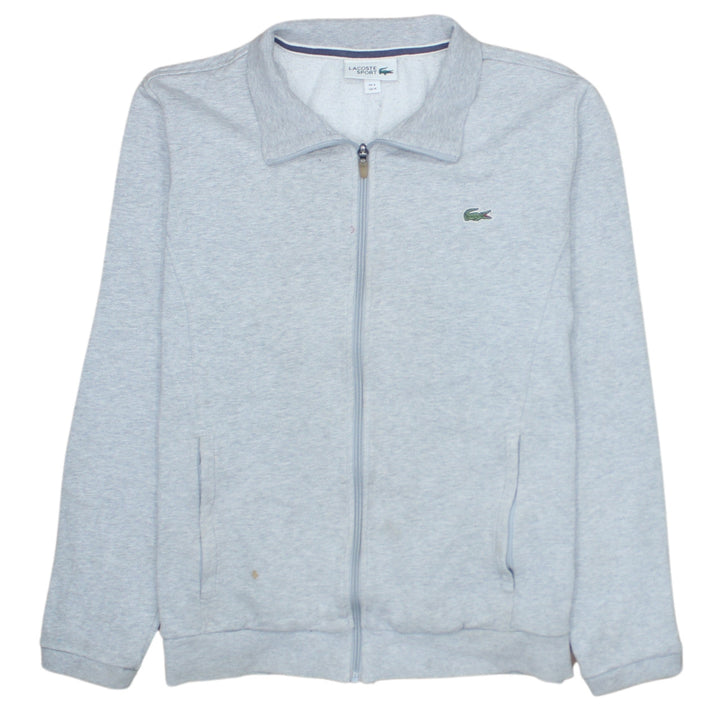 Lacoste Sport Men's Grey M Track Jacket Full Zip Cotton Blend