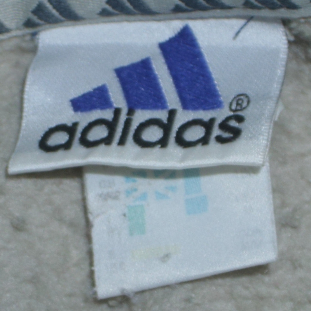 Adidas Mens Beige Full Zip Fleece Track Jacket Size M