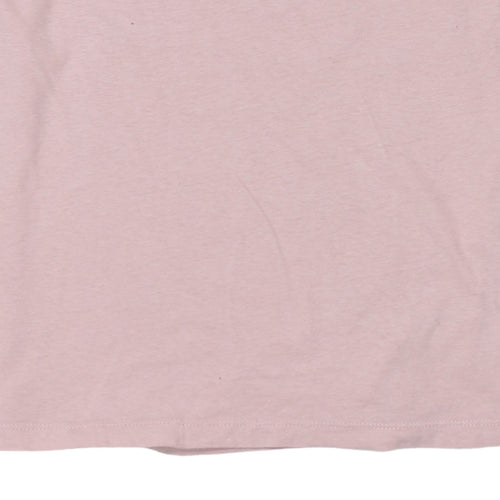 Tommy Jeans Women's Pink Long Sleeve Cotton T-Shirt Size L